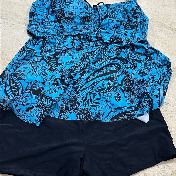 Women Two Piece Swimsuit Tummy Control Bathing Suit Swimwear Plus‎ Size 18W - Picture 3 of 4